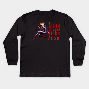 Anna Devane Kicks Arse Kids Long Sleeve T-Shirt